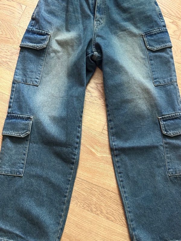 MUSINSA公式 | ROCKCAKE Double Cargo Jeans - Vintage Yellow