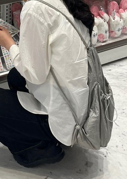 【韓国製品】PARAKEET Crinkle Gym Sack ライトグレー MUSINSA公式 | PARAKEET Crinkle Gym Sack (Light Grey)