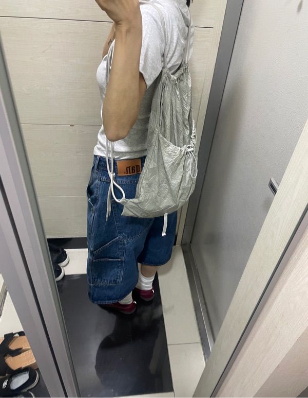 【韓国製品】PARAKEET Crinkle Gym Sack ライトグレー PARAKEET☆Crinkle Gym Sack (バックパック・リュック
