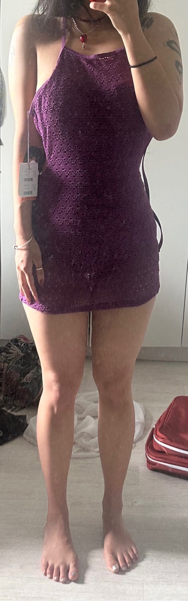 MUSINSA | CORALIQUE Back string crochet monokini 3color