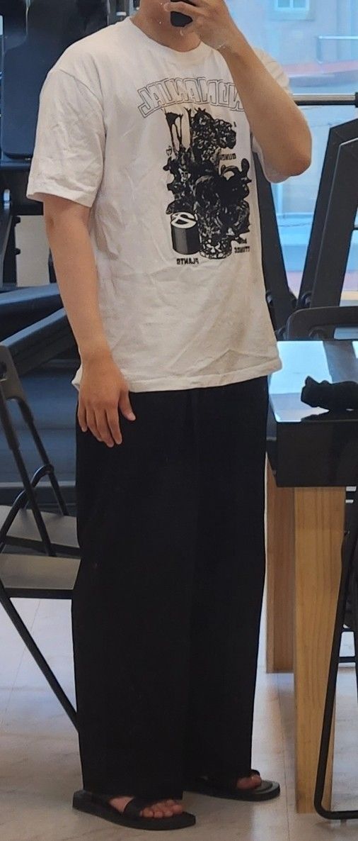 【IONSEOUL】Next 3 pin tuck wide slacks 5FM0202 Lands' End Women's Plus Size High Rise Bi Stretch Pintuck