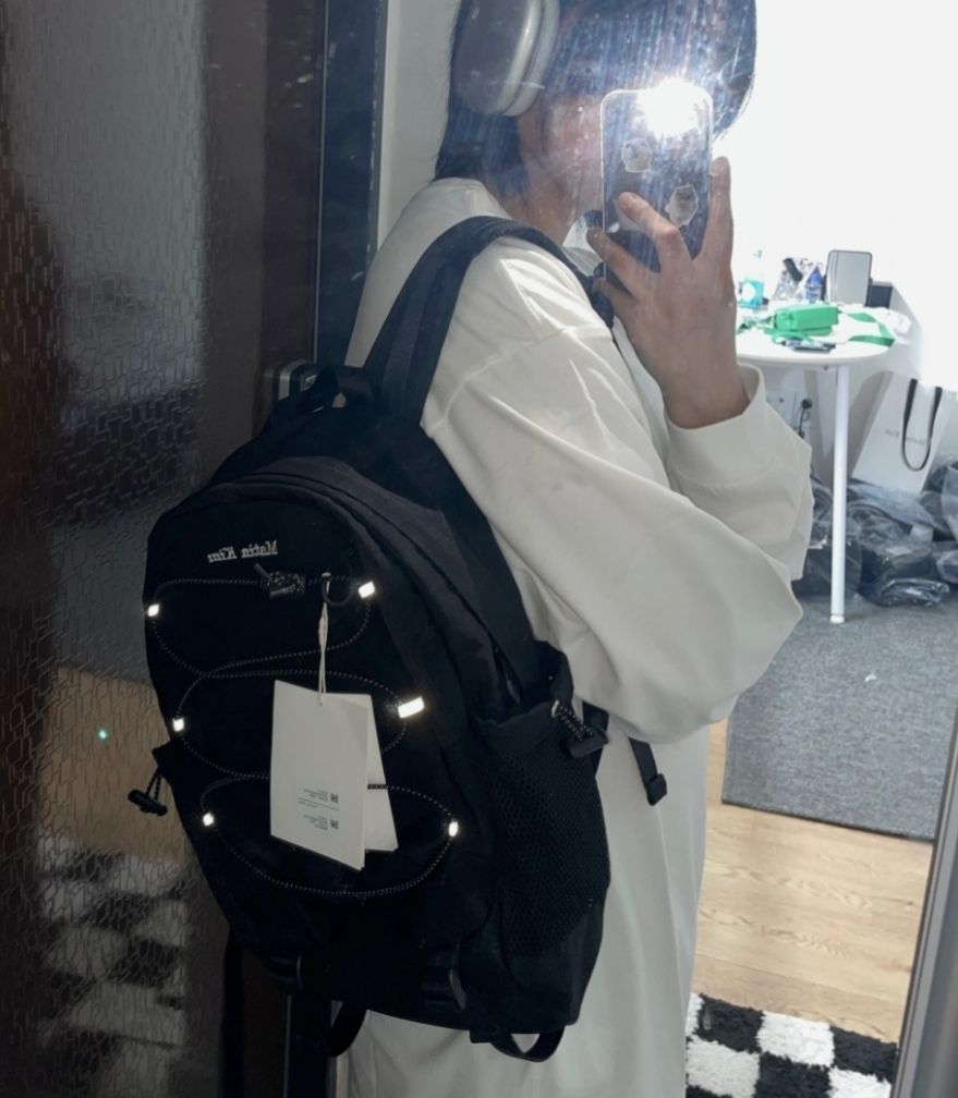 MUSINSA | MATIN KIM STRING UTILITY BACK PACK IN BLACK
