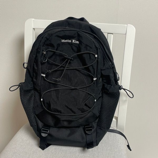 【♡】MatinKim BACK PACK IN BLACK BUCKLE DETAIL BACK PACK IN BLACK – Matin Kim