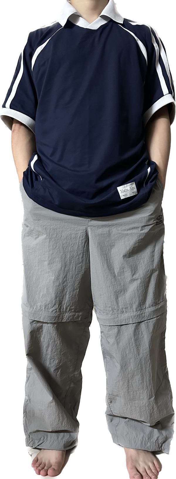 正規品　Matin Kim SPORTY TRACK JERSEY TOP MATIN KIM SPORTY TRACK JERSEY TOP_NAVY