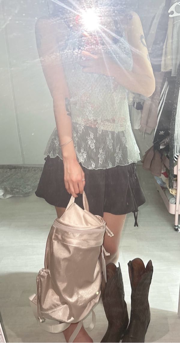★[Ouro] 韓国人気:ユニークバレエ BALLET bagpack(pale pink)★ MUSINSA公式 | OURO BALLET BACKPACK [ PALE PINK ]
