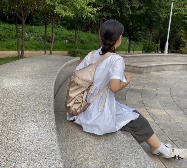 ★[Ouro] 韓国人気:ユニークバレエ BALLET bagpack(pale pink)★ MUSINSA公式 | OURO BALLET BACKPACK [ PALE PINK ]