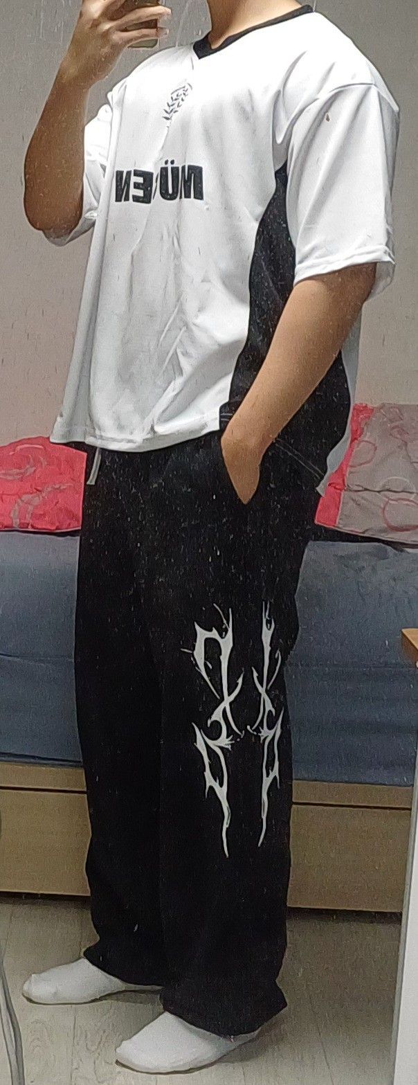 MUSINSA | D.XO.H Thunder Logo Pants Black