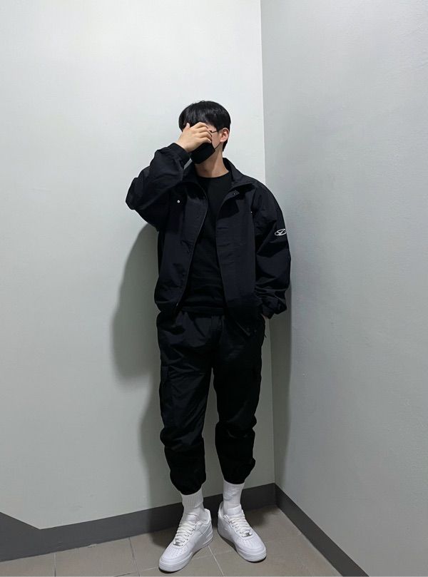 MUSINSA公式 | 1993STUDIO 2WAY Flap Pocket Windbreaker_Black