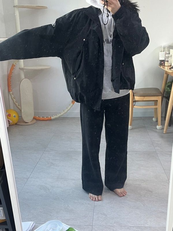 MUSINSA公式 | 1993STUDIO 2WAY Flap Pocket Windbreaker_Black