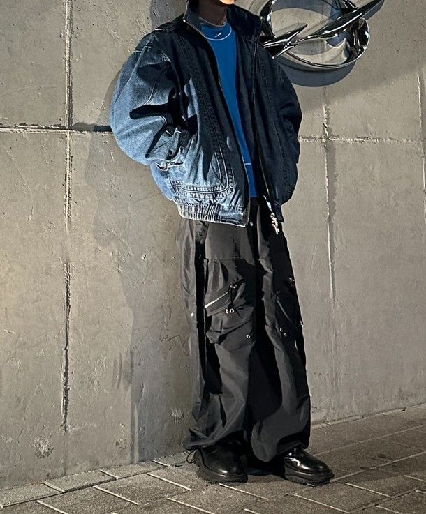 【NACHE】23ss CONVEX TIE CARGO PANTS MUSINSA | NACHE CONVEX TIE CARGO PANTS (UNISEX) BLACK