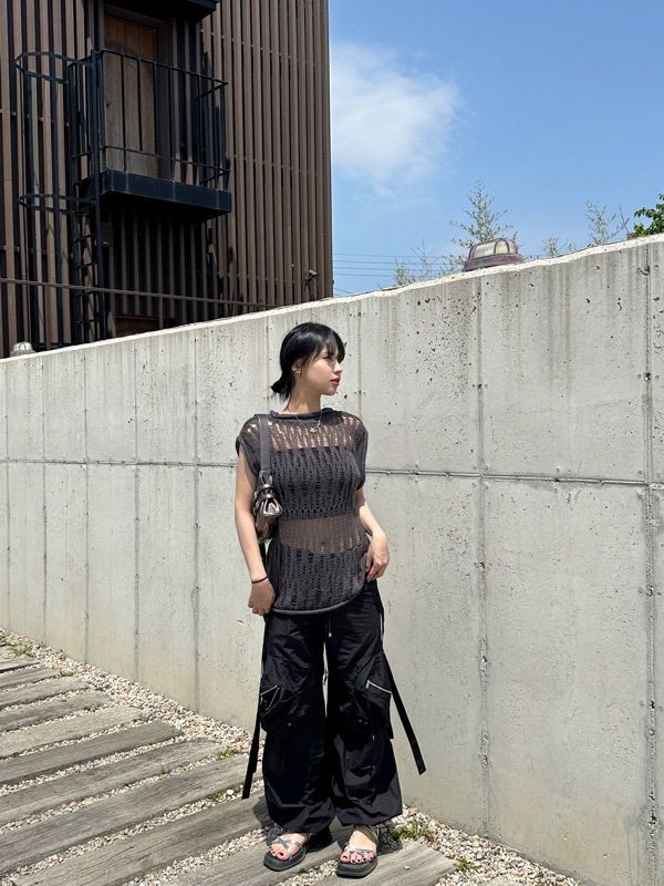 【NACHE】23ss CONVEX TIE CARGO PANTS MUSINSA | NACHE CONVEX TIE CARGO PANTS (UNISEX) BLACK