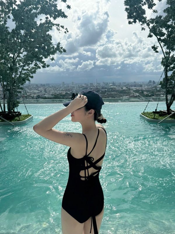 ★NACHE★ WAVE BASIC SWIM SUIT PRINT BLACK MUSINSA | NACHE WAVE BASIC SWIM SUIT PRINT WHITE