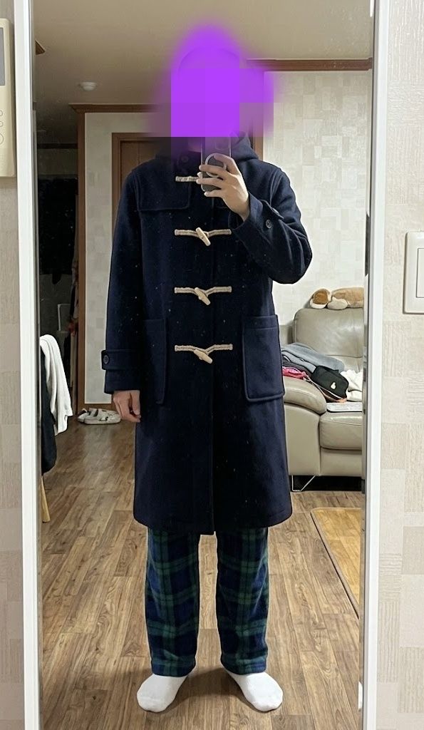 MUSINSA ネイビー ダッフルコート MUSINSA公式 | MUSINSA STANDARD ウールブレンドオーバーサイズ