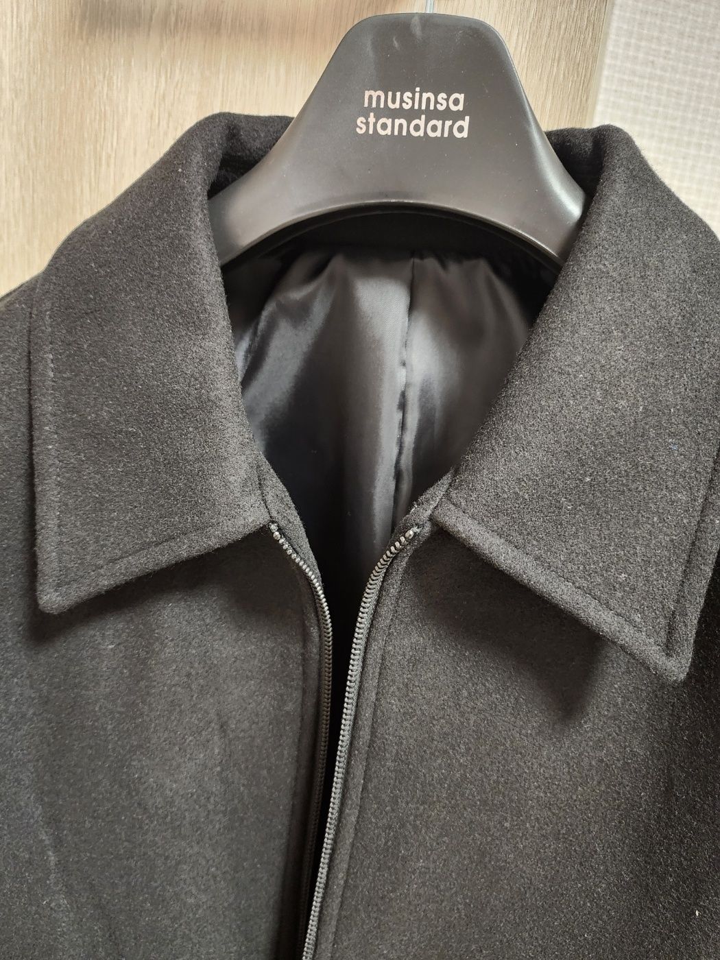 MUSINSA公式 | MUSINSA STANDARD Wool blend minimal blouson jacket