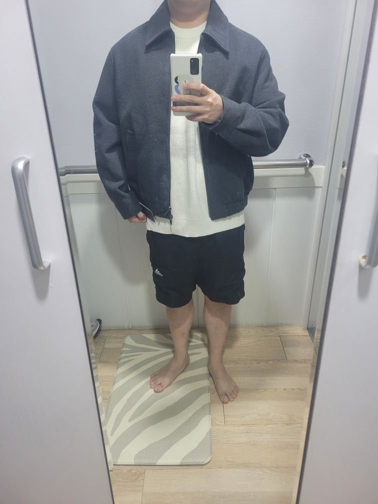 MUSINSA | MUSINSA STANDARD Wool blend minimal blouson jacket