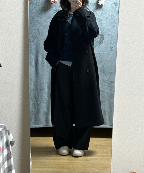 MUSINSA STANDARD WOMAN ロングコート 黒 Mサイズ MUSINSA公式 | MUSINSA STANDARD WOMAN ウィメンズカシミヤブレンド