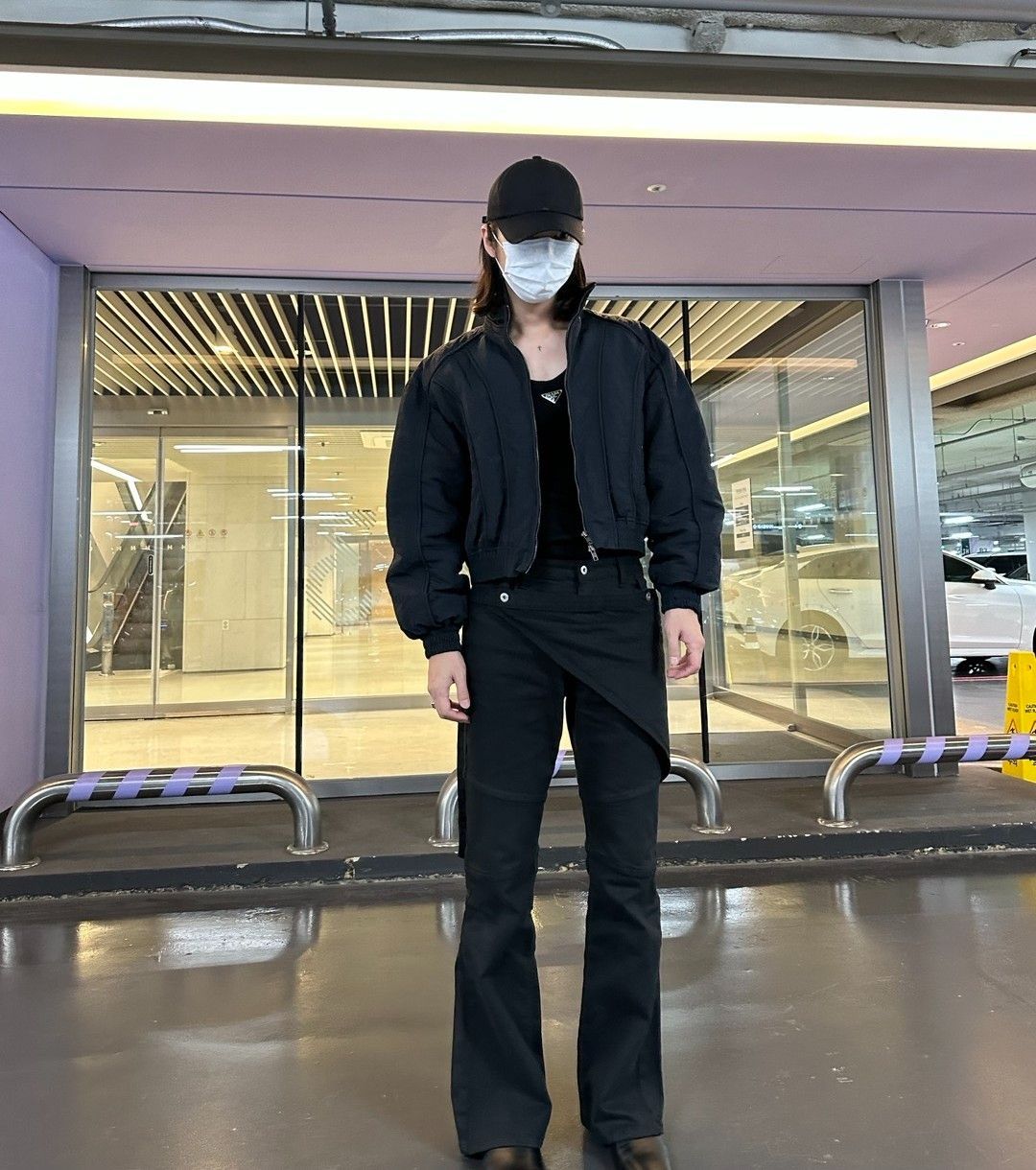 MUSINSA | LMOOD Bulky Cropped Bomber Jacket Black MUSINSA | LMOOD Bulky Cropped Bomber Jacket Black