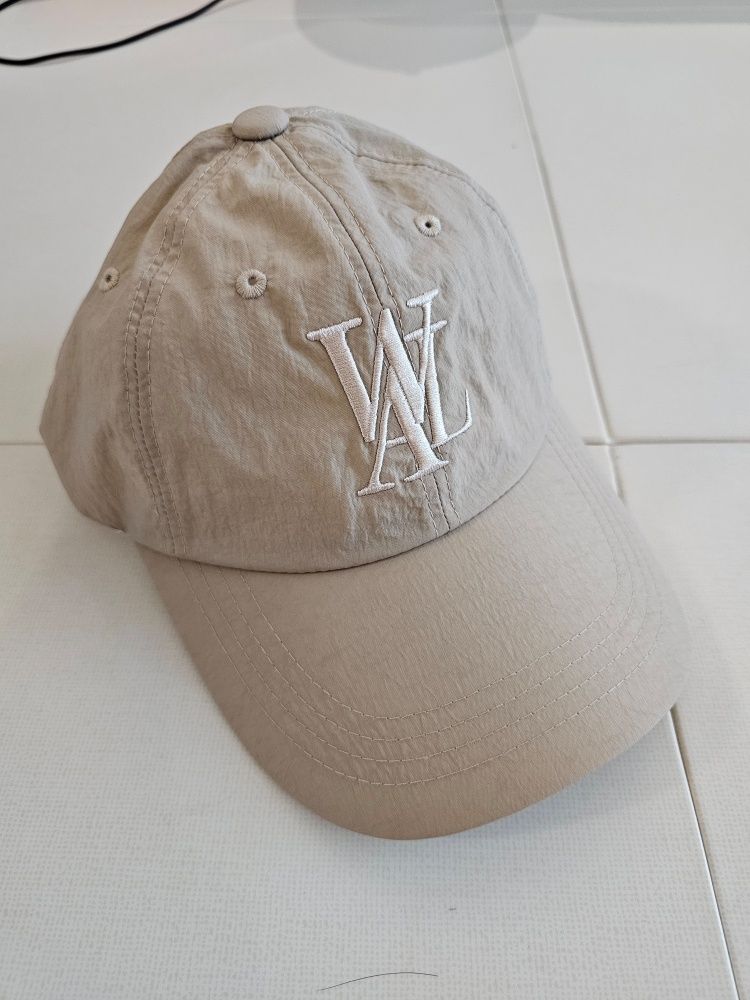 MUSINSA公式 | WOOALONG Signature Nylon Ball Cap - BEIGE