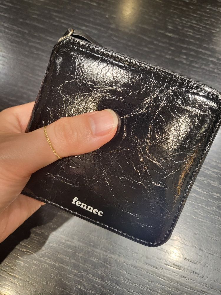 ●Fennec● CRINKLE ZIPPER WALLET SILVER FM3WT01SIF MUSINSA | fennec CRINKLE ZIPPER WALLET - SILVER