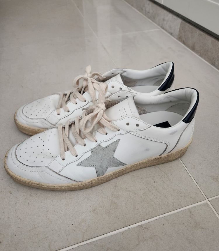 GOLDEN Golden Goose スニーカー ホワイト/ネイビー 37サイズ GOOSE
