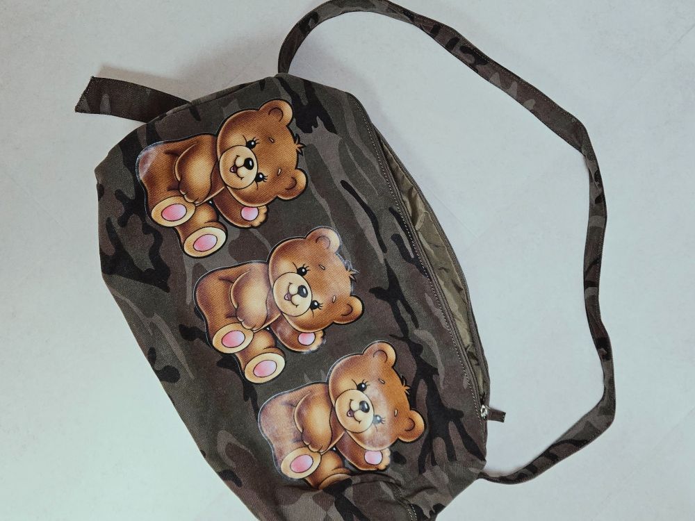 MUSINSA公式 | SCULPTOR Triplets Teddy Duffle Bag Camouflage