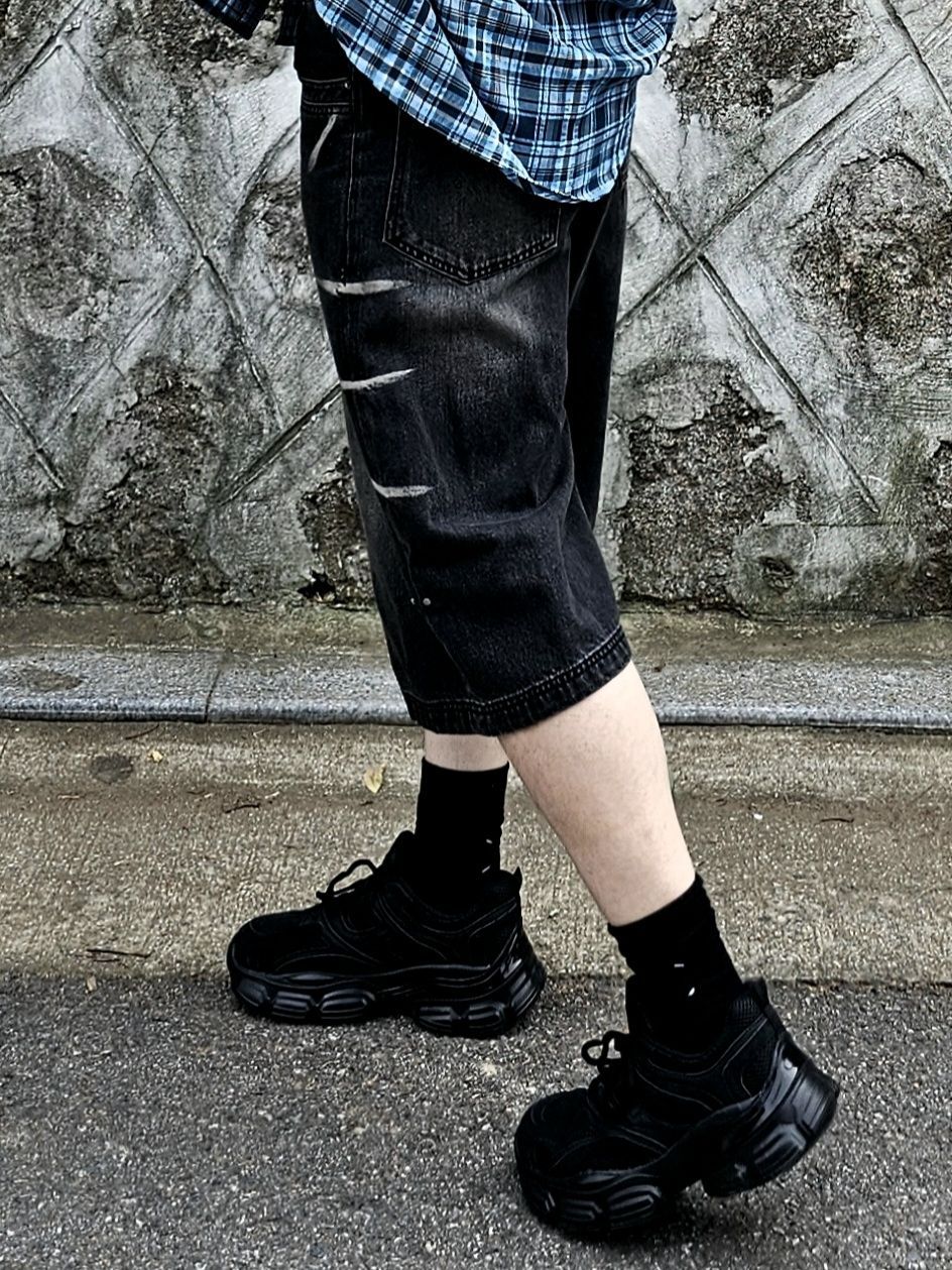 ★BUTN SEOUL★ Ugly Daddy Mash Sneakers Triple Black MUSINSA | BUTTON SEOUL Ugly Daddy Mash Sneakers (Triple Black)