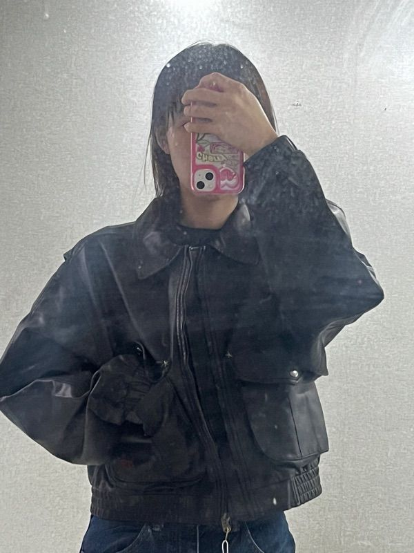 MUSINSA | BITTERCELLS Star Leather Jacket (Washed) (Crop Fit