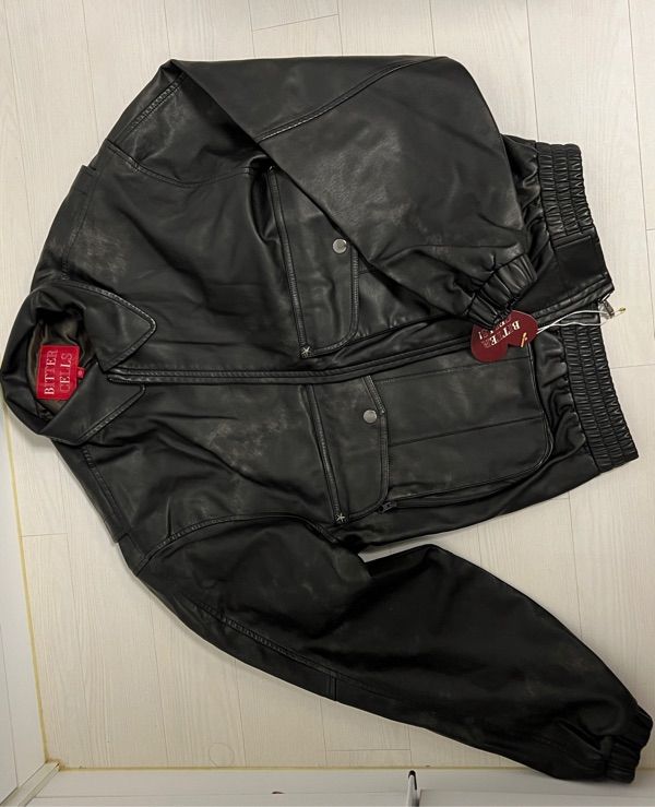 MUSINSA公式 | BITTERCELLS Star Leather Jacket (Washed) (Over