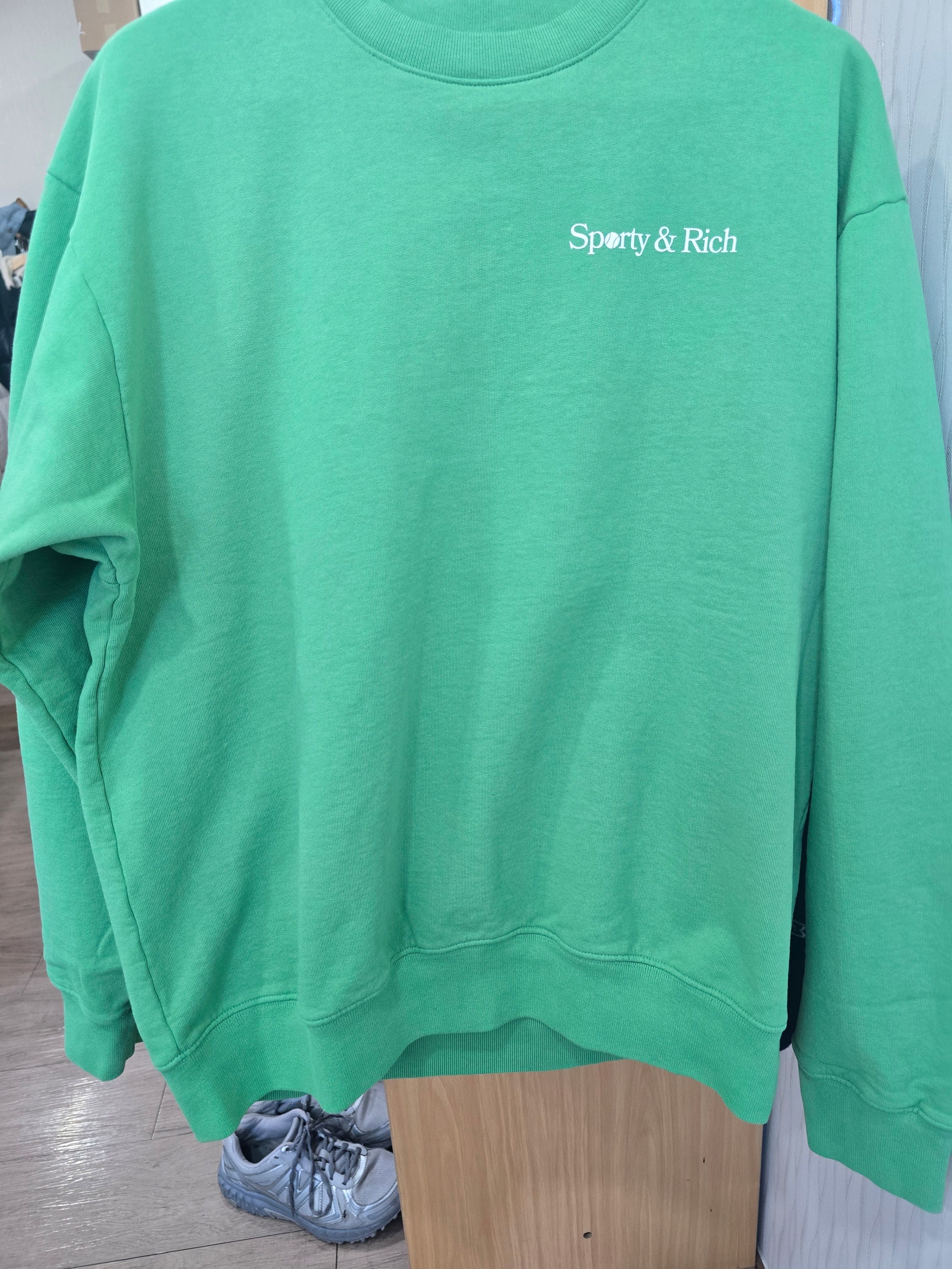 MUSINSA | SPORTY&RICH Racket Club Crew Sweatshirt - Green