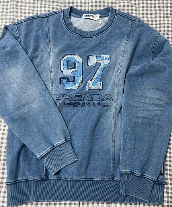 ◇PRENDA◇ INDIGO WASHED SWEATSHIRT MID BLUE MUSINSA | PRENDA INDIGO WASHED SWEATSHIRT MID BLUE