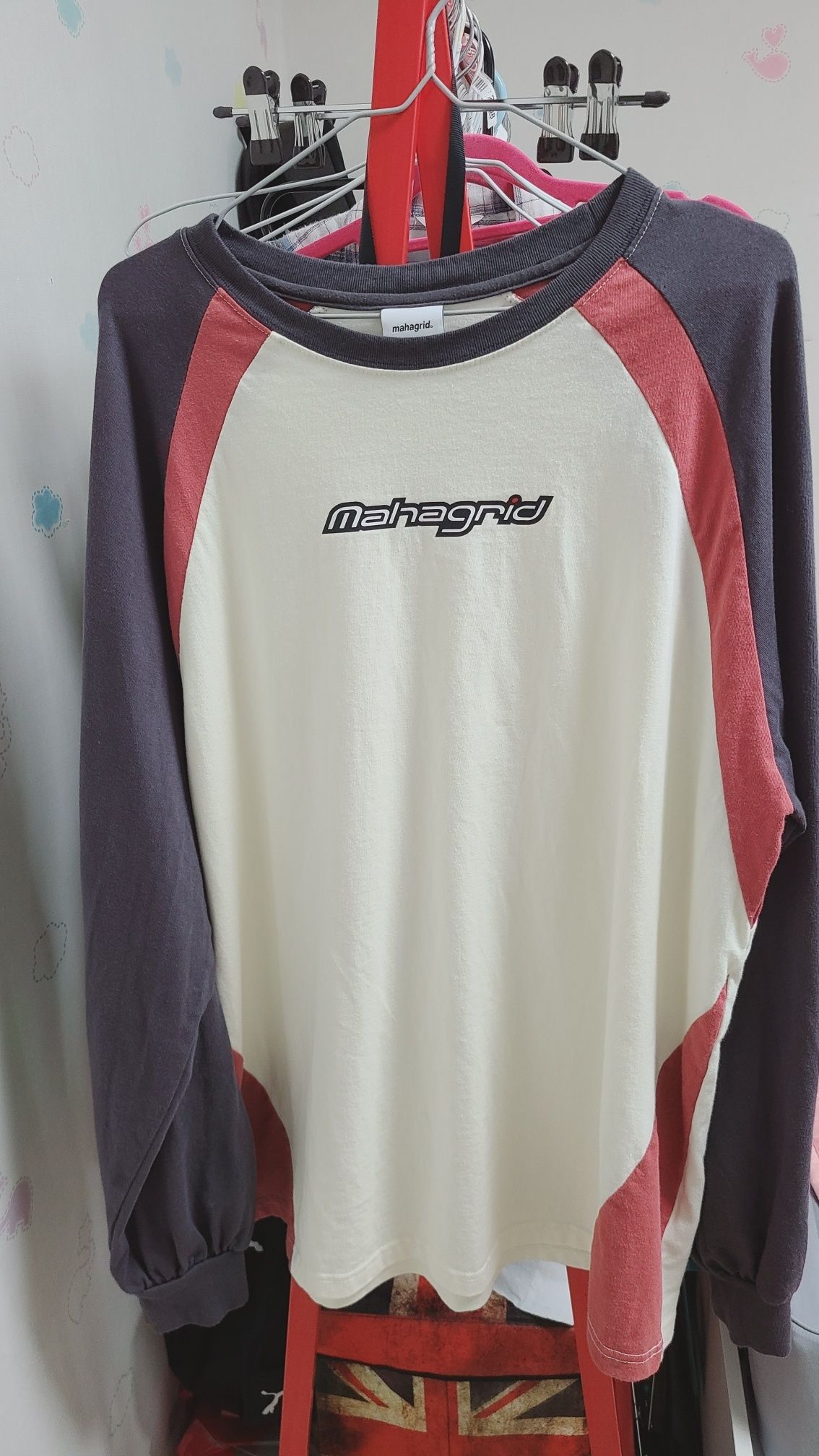 【mahagrid】22FW★ CONTRAST STITCH LS TEE Top / Long Tees - MAHAGRID