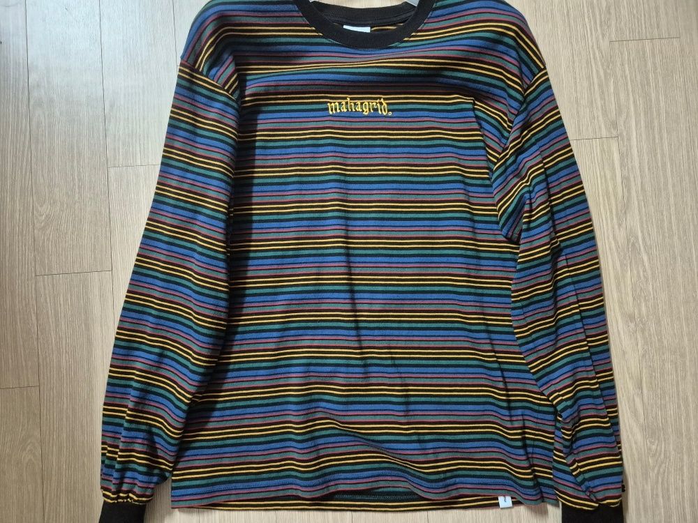 【mahagrid】OL LOGO STRIPED LS TEE MUSINSA | MAHAGRID GOTHIC ARCH LOGO STRIPED LS TEE GREEN