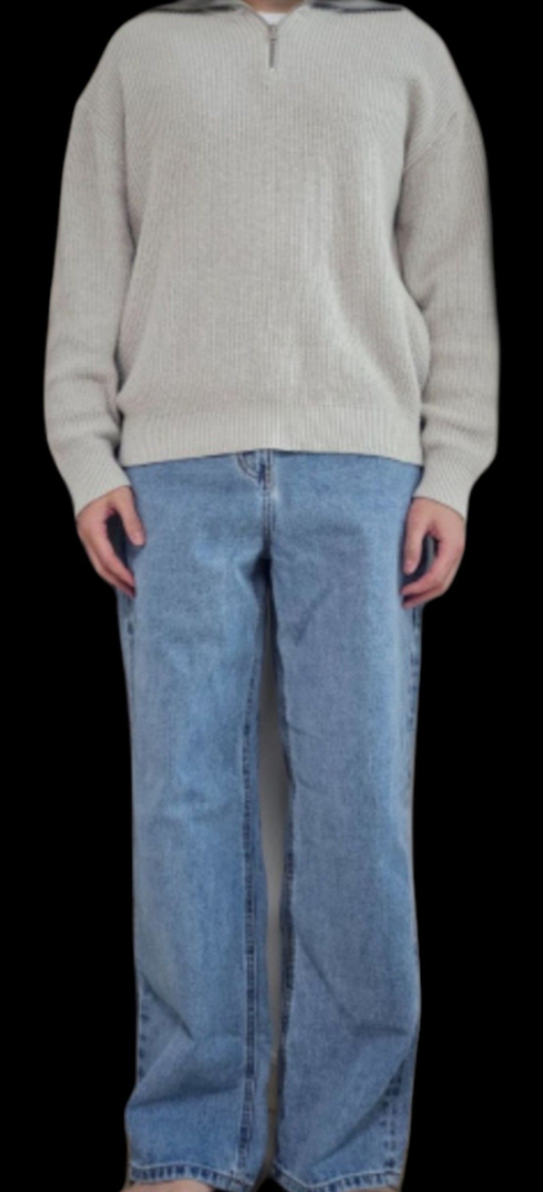 MUSINSA | MUSINSA STANDARD Extra wide denim pants [light indigo]