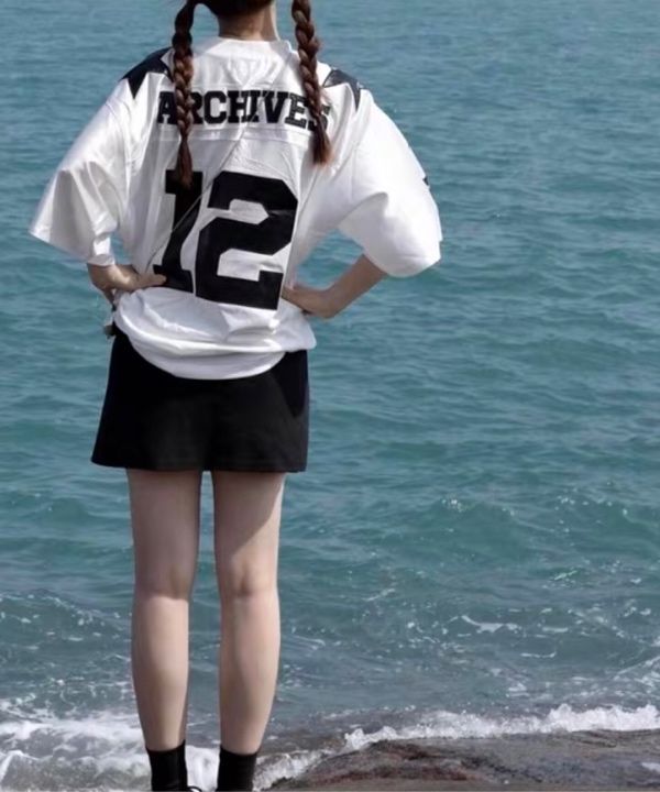 MUSINSA公式 | 2000ARCHIVES 2000 フットボールTシャツ (ブラックレザー)