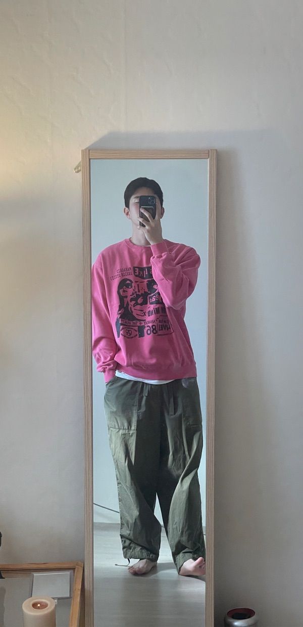 MUSINSA | MAHAGRID LOVE PUNK PIGMENT SWEATSHIRT CHARCOAL