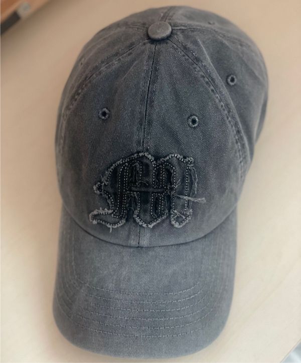 MUSINSA | MAHAGRID RAW CUT PIGMENT BALL CAP CHARCOAL