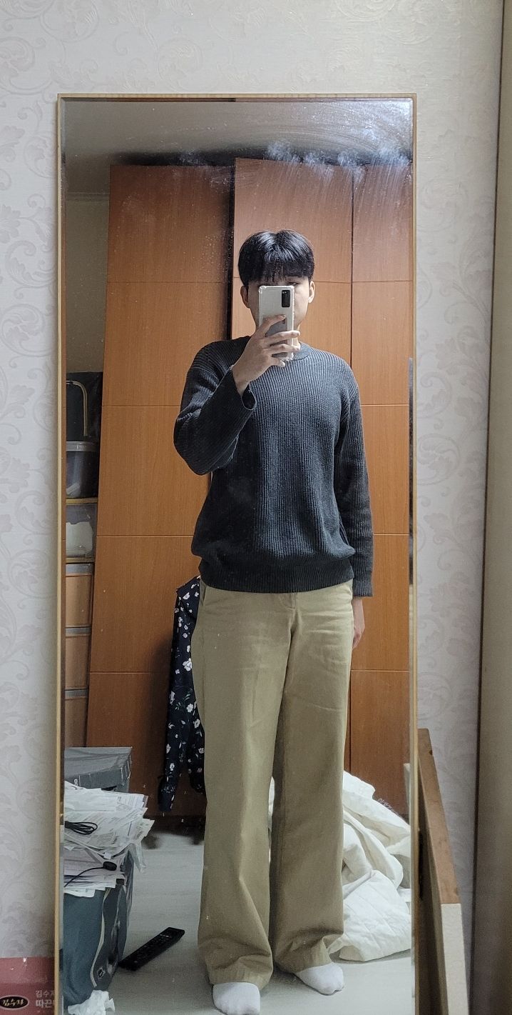ニット・セーター *MUSINSA STANDARD* Cotton ribbed crew neck knit medium gray MUSINSA | MUSINSA STANDARD Cotton Ribbed Crew Neck Knit [Grey]