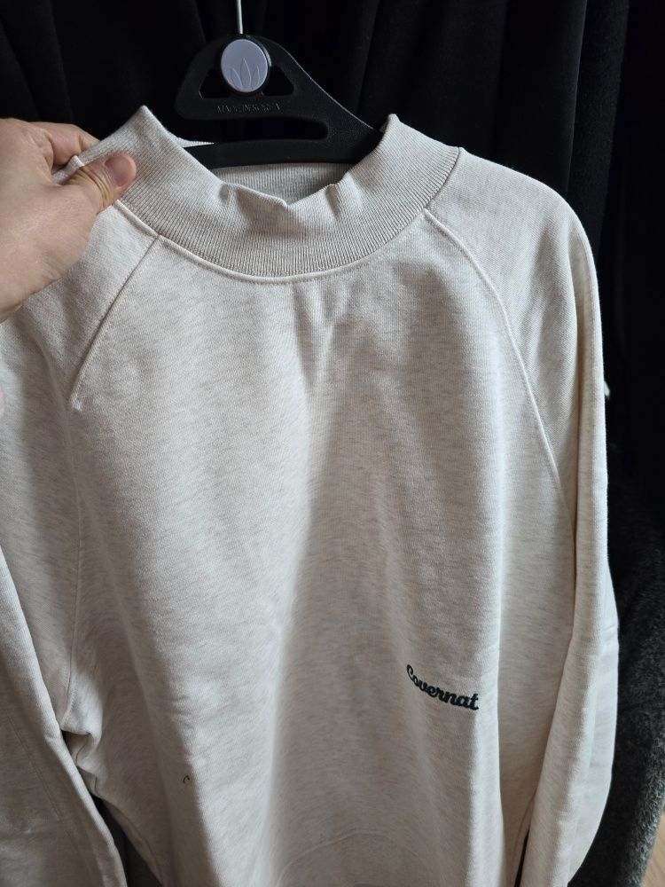 ★【COVERNAT】★MOCK NECK SEMI OVER RAGLAN SWEATSHIR.T★ Covernat Unisex Mock Neck Semi Crop Raglan Sweatshirt