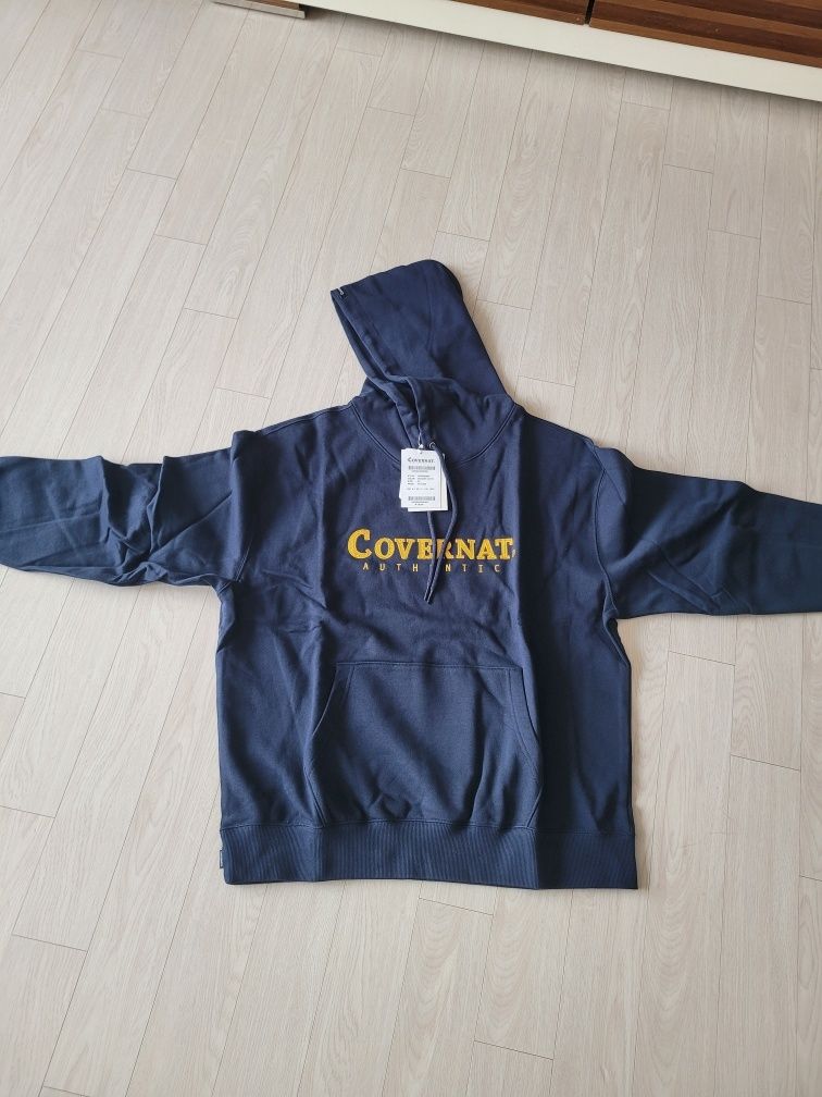MUSINSA | COVERNAT authentic logo hoodie dark navy