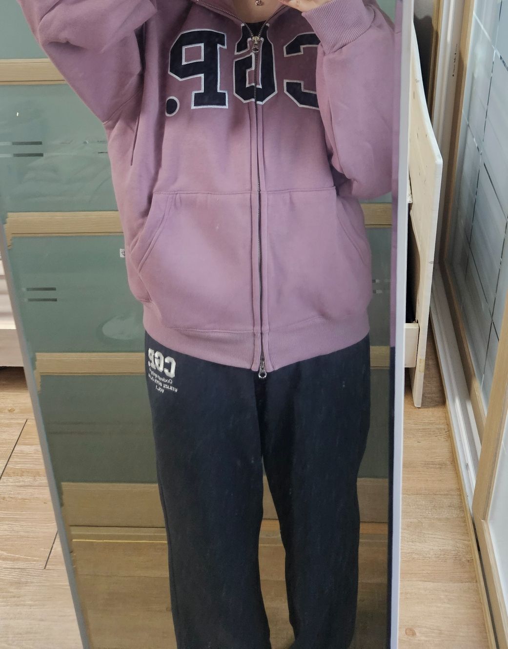 MUSINSA公式 | Codegraphy CGP Arch Logo Hoodie Zip-up_Indie Pink