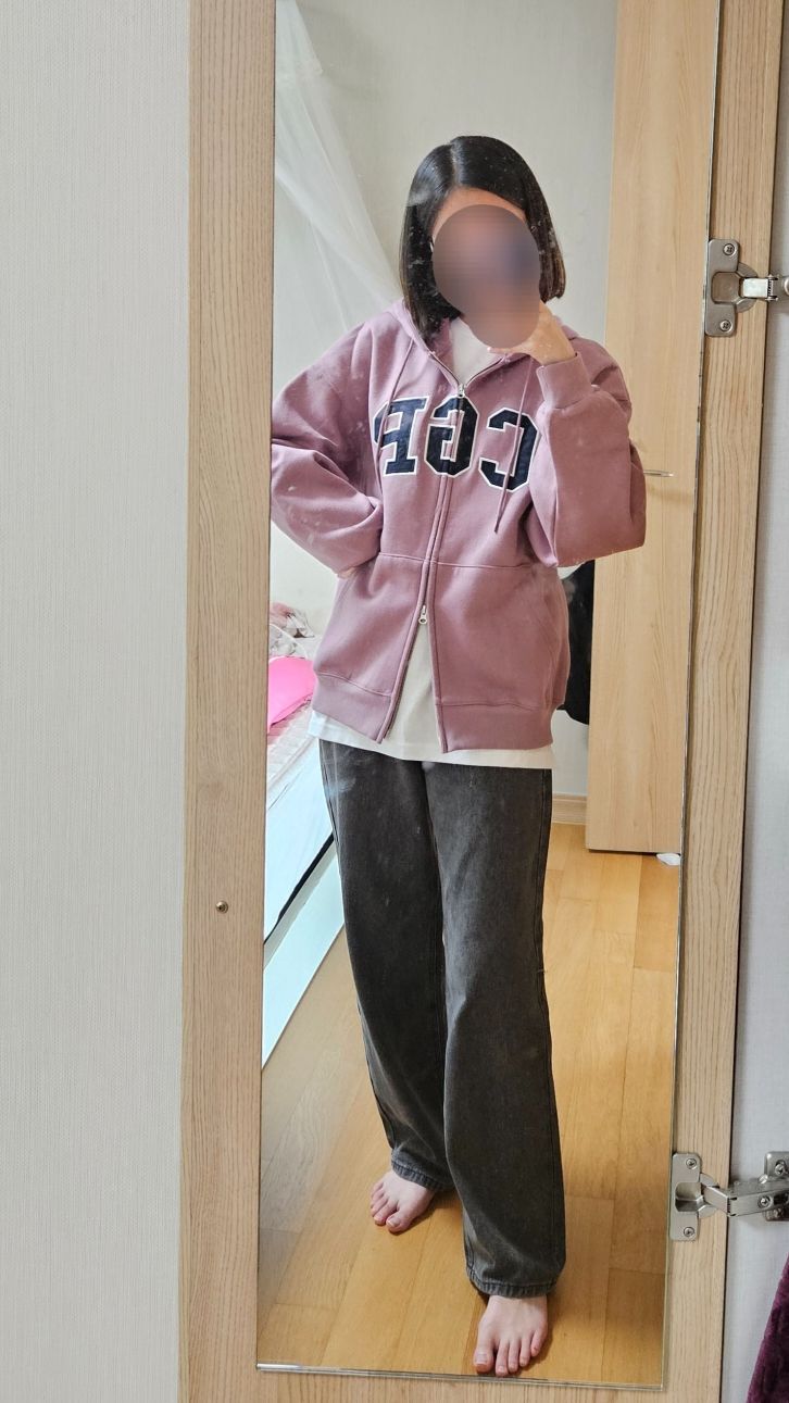 MUSINSA公式 | Codegraphy CGP Arch Logo Hoodie Zip-up_Indie Pink