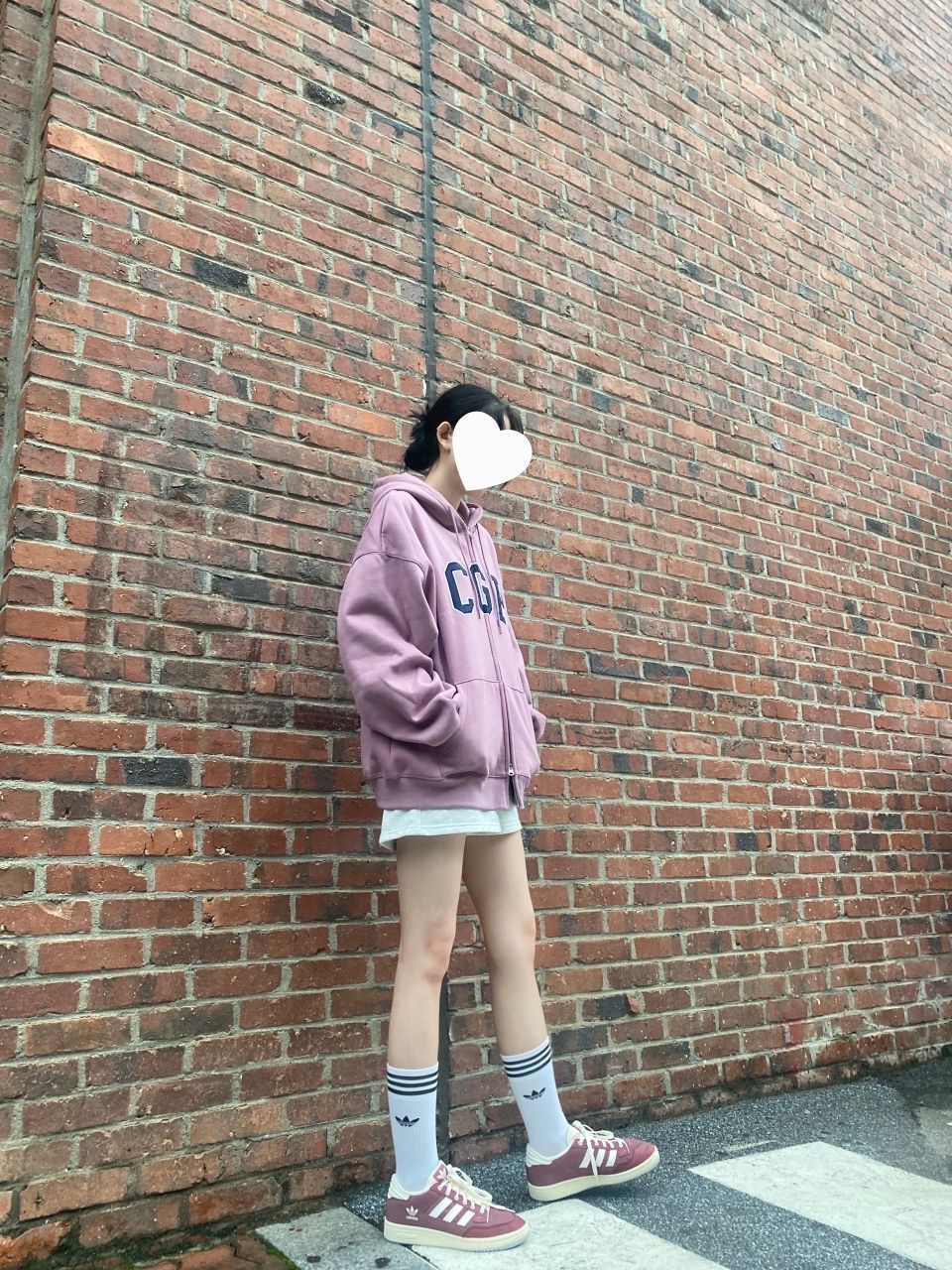 MUSINSA公式 | Codegraphy CGP Arch Logo Hoodie Zip-up_Indie Pink