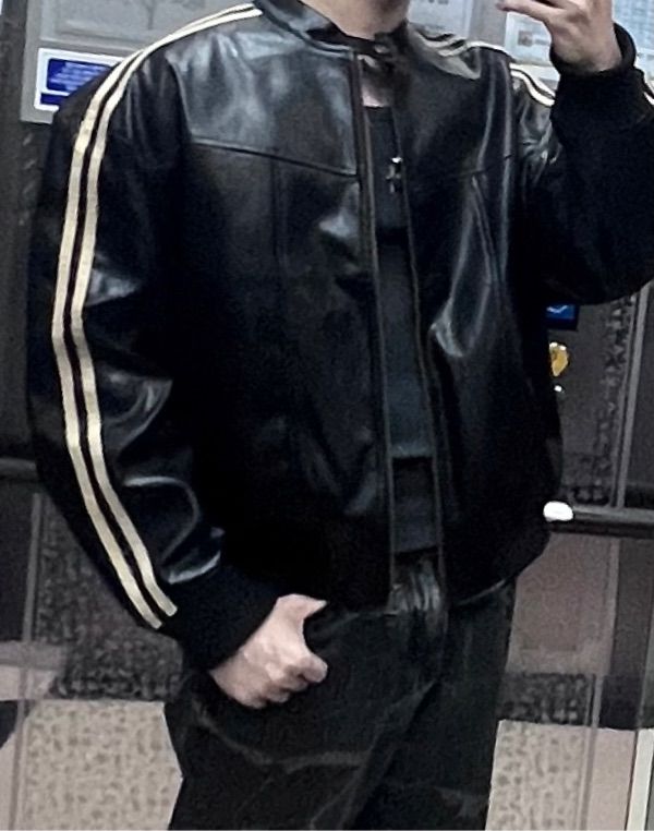 ジャケット・アウター SUPERSUB Leather Jumper musinsa MUSINSA | SUPERSUB Vintage Track Biker Leather Jumper - Black