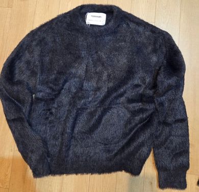 MUSINSA | NOMANUAL CROPPED HAIRY KNIT - DUSK