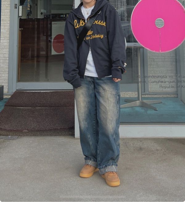 ★人気★【SATUR】★Club House Lettering Hoodie ZIp-U.p★ MUSINSA | SATUR Club House Lettering Hood Zip-up Melange Gray