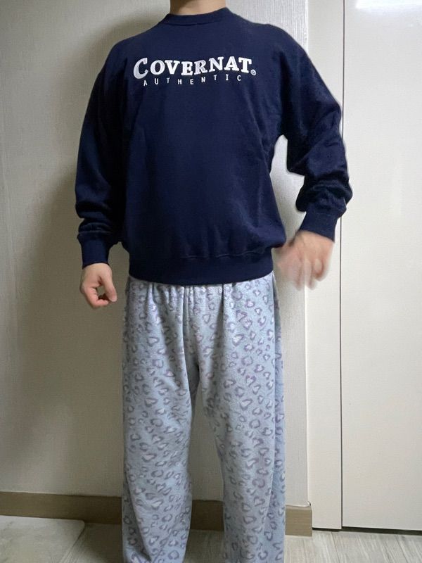 MUSINSA | COVERNAT Authentic Logo Sweatshirt Navy