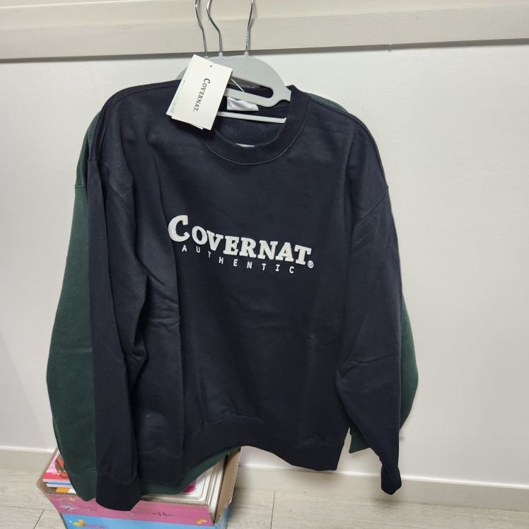 MUSINSA | COVERNAT Authentic Logo Sweatshirt Black