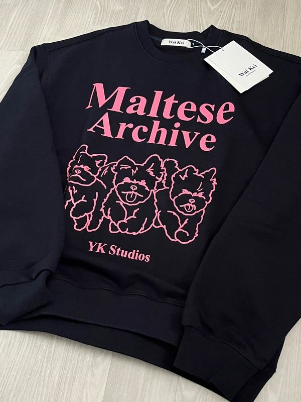 さらに100円引き◆WAI KEI◆Maltese Archive Raglan Sweatshirt Maltese archive raglan half sleeve T-shirt - WaiKei | 60