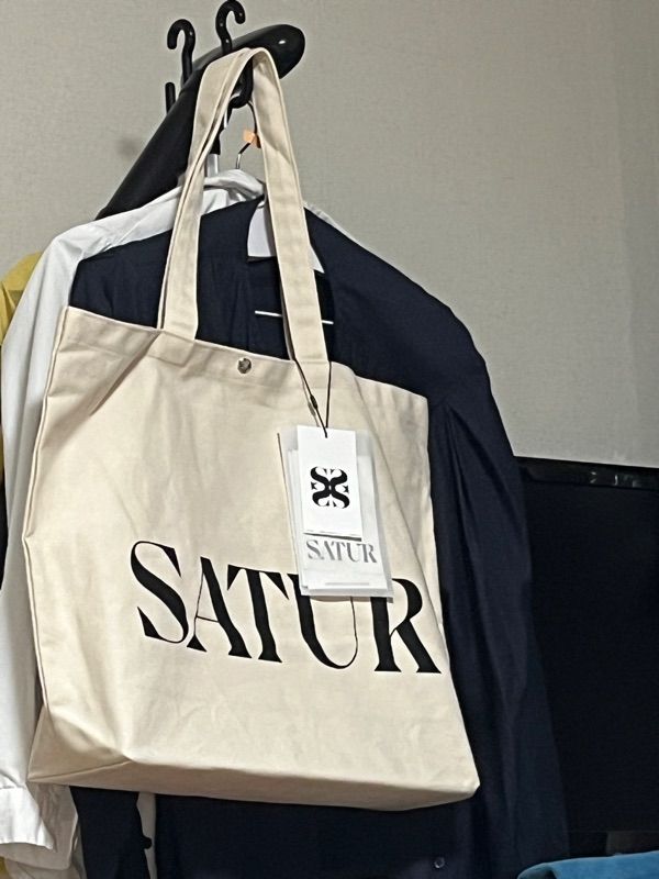 SATUR エコバッグ アイボリー キャンバス MUSINSA公式 | SATUR Logo All Day Canvas Bag Resort Ivory