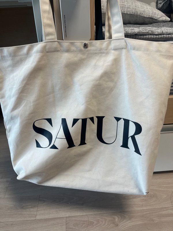 SATUR エコバッグ アイボリー キャンバス MUSINSA公式 | SATUR Logo All Day Canvas Bag Resort Ivory